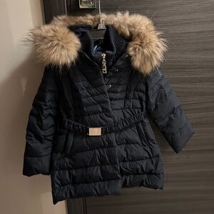 Girls Navy blue puffer jacket